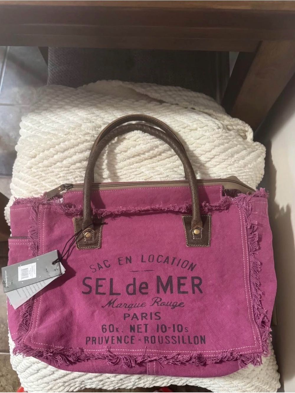 Pink Canvas Tote Bag